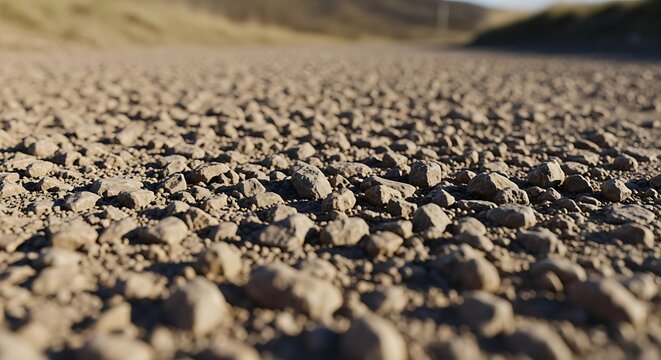 Close-up of small rocks on ground.