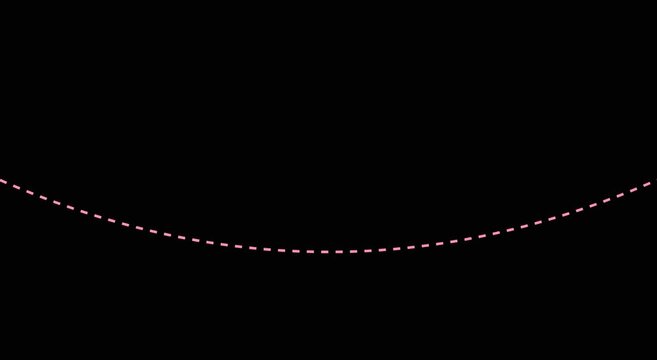 Green dotted arc motion abstract loading path animation