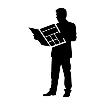A Businessman Reading the Morning News
