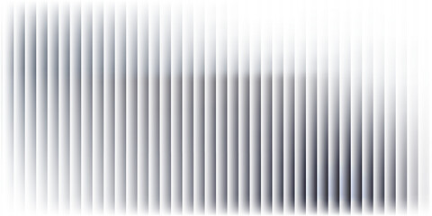 Glass background with silver ribbed effect and abstract 3D line pattern. Modern gray panel design for wall or window, adding light reflection and stylish texture to architecture. © Isma