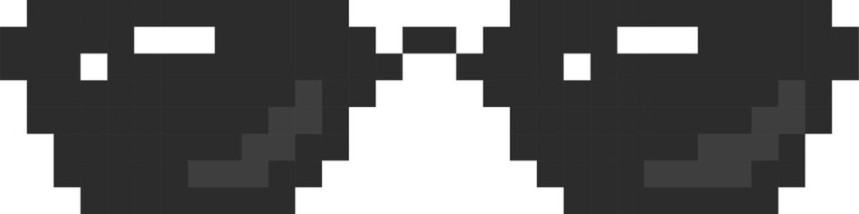 Obraz premium Sunglasses Pixel Art Meme Style