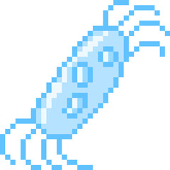 Fototapeta premium Bacteria Microbe Pixel Art