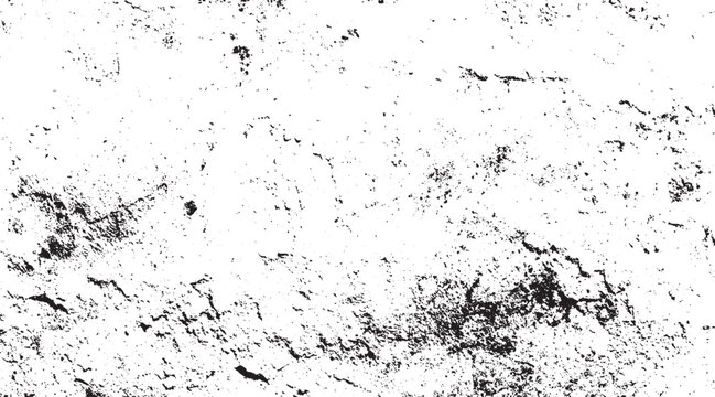Dirty or dust film grain speck grit grunge overlay on white  black ink splash design creates a vintage grunge wall background effect with a textured dark paint border and dirty paper dust pattern  tex