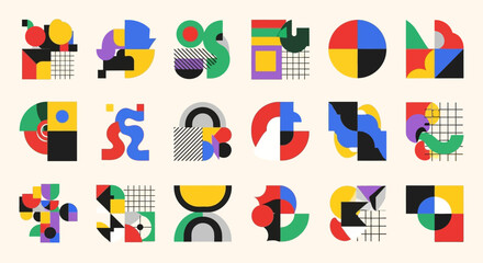 Fototapeta premium Vibrant Geometric Shapes | Abstract Modern Design Elements Collection