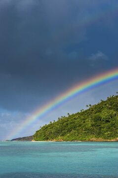 Rainbow above Ofu Island, Manu&lsquo;a Group, Samoan Islands, American Samoa