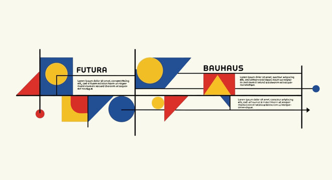 Bauhaus Style Geometric Design with Futura Typography
