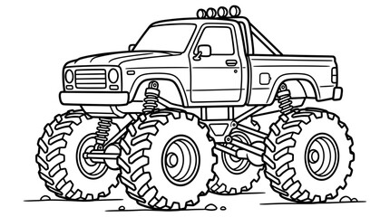 Monster truck illustration © mdshawon