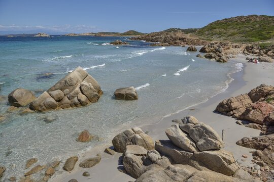 Cala Trinita, turquoise water, La Maddalena island, Gallura region, Sassari Province, Sardinia, Italy