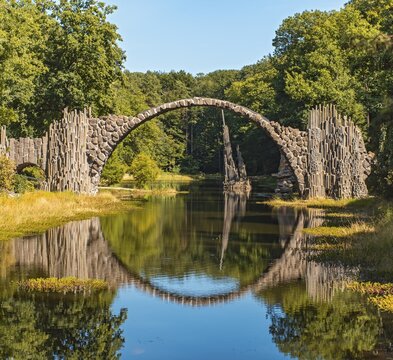 Rakotzbr&uuml;cke, Devils Bridge, Azalea and Rhododendron Park Kromlau, Germany