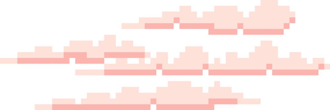 Clouds Drifting Pixel Art