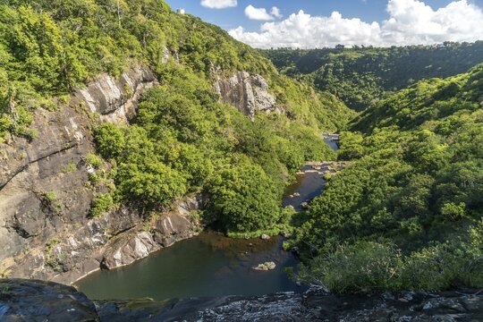 Tamarind Falls or Les 7 Cascades at Henrietta, Mauritius