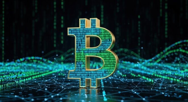 Bitcoin Cryptocurrency Digital Icon