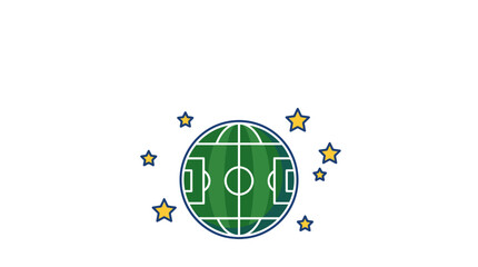 Global Soccer Field Concept Icon © lolong