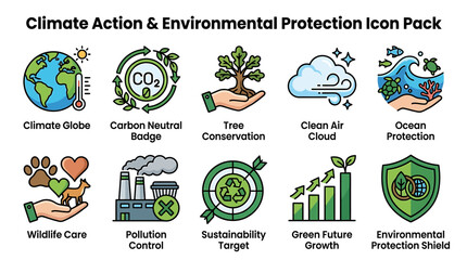 Fototapeta premium Sustainable Environmental Protection and Climate Action Essential Strategies for Global Well-being, Eco-conscious Practices, and Planetary Stewardship