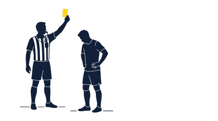 Soccer Referee Showing Yellow Card to Disappointed Player © Ilyas Raziq Zayyan A