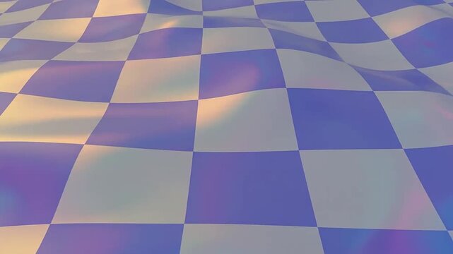 A smooth surface with a wavy checkered pattern in soft blue and light tones