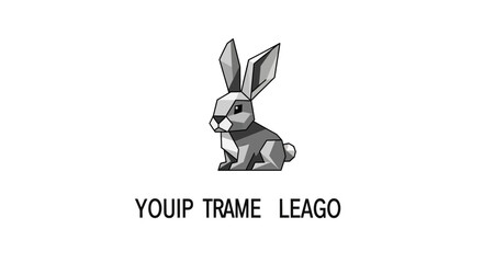 Fototapeta premium A charming and detailed illustration of a rabbit showcasing its distinctive features and gentle demeanor.