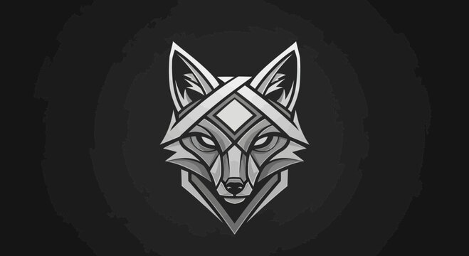 Striking Geometric Fox Head Logo Design with Modern Aesthetic.