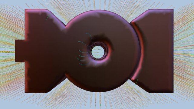 Mechanical part airflow simulation - CFD simulation Computational fluid dynamics