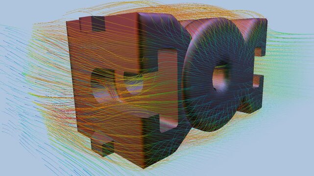Mechanical part airflow simulation - CFD simulation Computational fluid dynamics