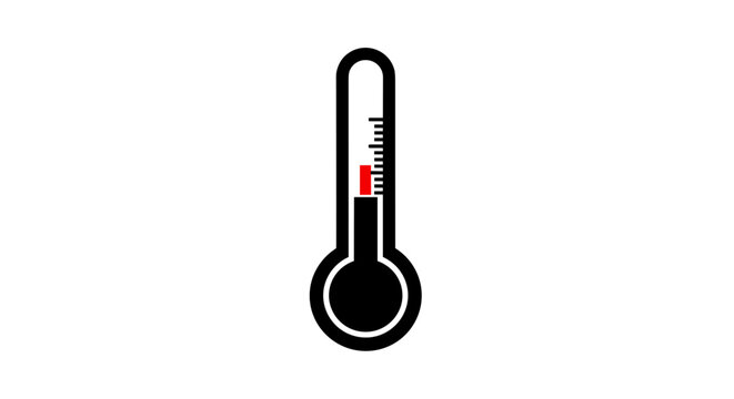 Thermometer with rising temperature gauge.