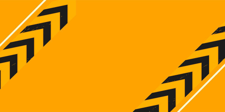 warning alert yellow background with industrial stripe vector
