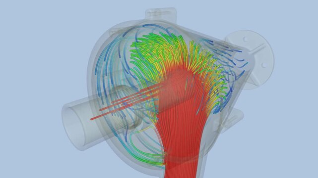 Cyclone airflow simulation - CFD simulation Computational fluid dynamics