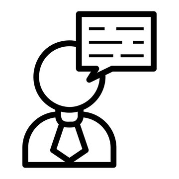 hiring manager Line Icon
