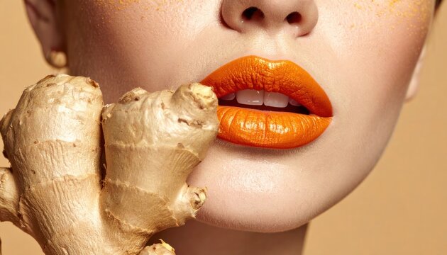 A vibrant portrait of beauty and spice.