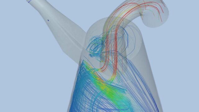 Cyclone airflow simulation - CFD simulation Computational fluid dynamics
