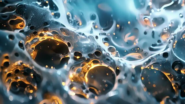 An intricate network of endocrine cells connected by a complex system of ducts and actively releasing hormones.