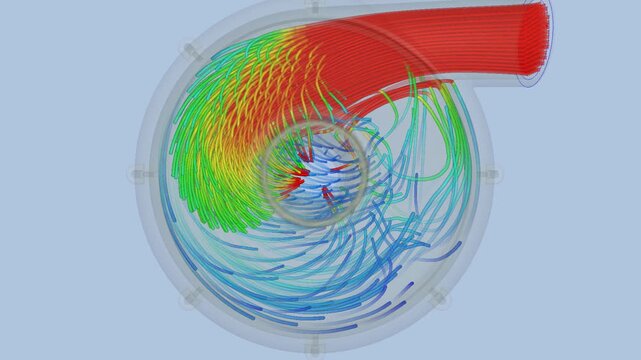 Cyclone airflow simulation - CFD simulation Computational fluid dynamics