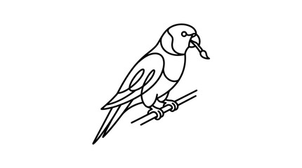 Fototapeta premium Parrot Holding Paintbrush