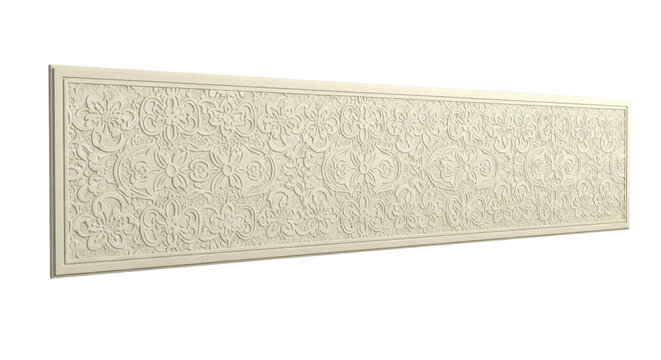 Elegant white floral wall panel