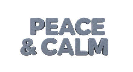 Fototapeta premium Peace & Calm Text Logo