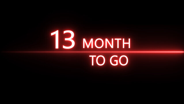 illustration Neon 13 days to go . Neon counting number illustration 13 days to go. on a black background. and creating a stunning 4k illustration.
