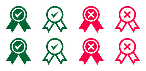 check mark and X medal icon © Adel