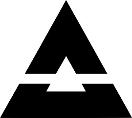 Fototapeta premium Abstract geometric triangle symbol silhouette