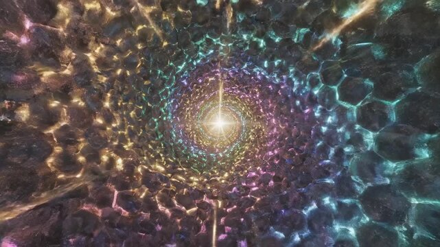 Psychedelic Crystal Tunnel Vortex
