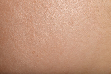 Fototapeta premium Texture of normal skin as background, closeup