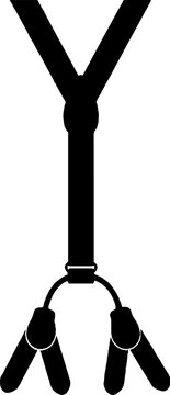 Classic y back suspenders silhouette for fashion