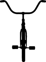 Obraz premium Bicycle silhouette from front view with wide handlebars