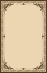 Vintage Certificate Border Frame Design, Classic Ornamental Certificate Template, Luxury Brown Elegant Diploma Vector Background © Ancala