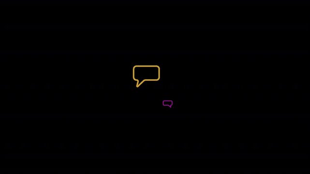 Animated outline icon Buble conversation and dialogue in public relations business context