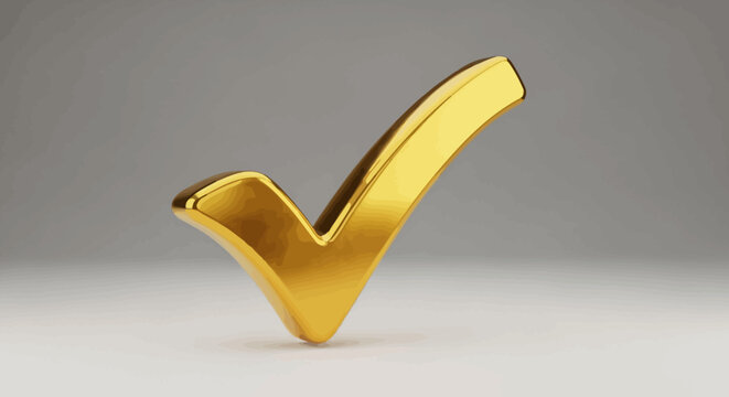 Golden Checkmark Symbol