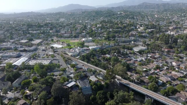 Arroyo Seco Los Angeles California Drone Aerial View