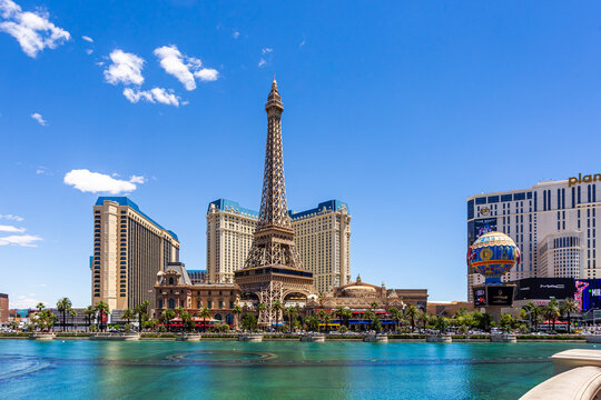 Paris hotel complex in The Strip in Las Vegas, NV