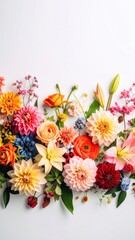 Fototapeta premium Artistic floral arrangement with detailed petals contemporary botanical style