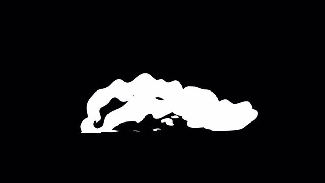 Cartoon Smoke 2d animated.Comic smoke vfx