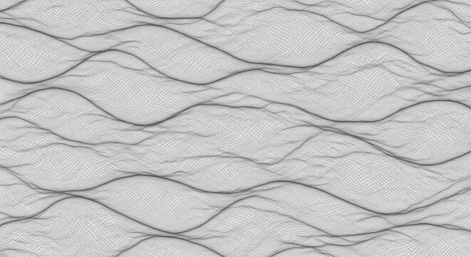 Abstract grey wireframe mesh waves background for technology design